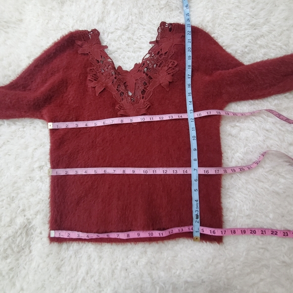 BKE Fuzzy Crochet Detail Sweater - Picture 7 of 10